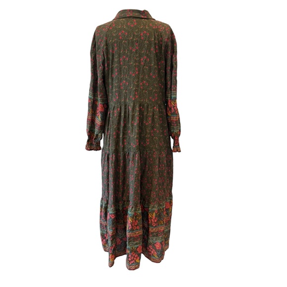 Natural Life bohemian floral long sleeve midi dress - Picture 8 of 14